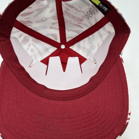 Alabama Crimson Tide Hat Cap Strap Back Mens White Red NCAA Heritage86 Nike - Picture 6 of 8